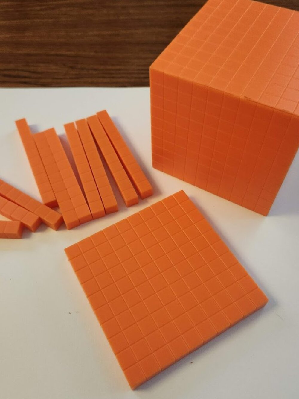 Base Ten Blocks Place Value Addition Subtraction Rods Cube Orange Math Manipulat - Picture 3 of 7